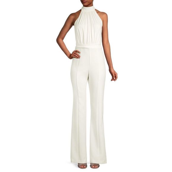 NWT Black Halo Genesis Silk Jumpsuit $390 - Picture 1 of 8